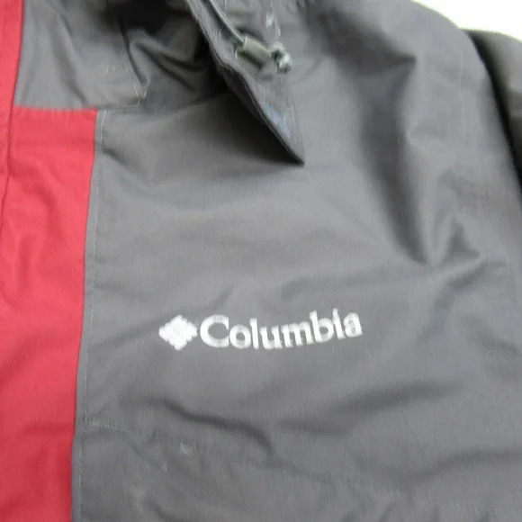 Columbia Jacket Men Large Red Interchange Hood Full Zip Waterproof Ski 3in1SHELL - Picture 11 of 16